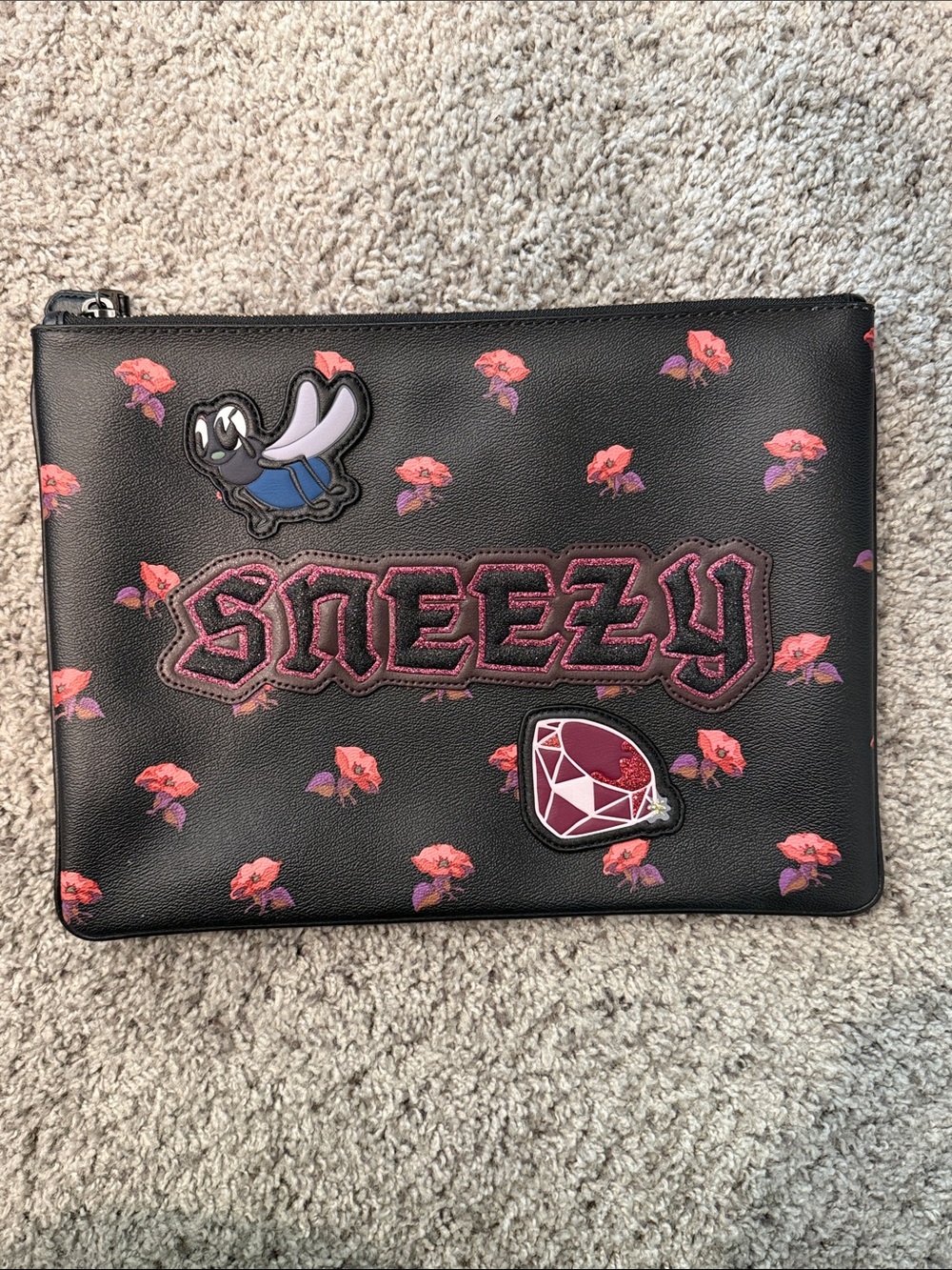 Coach x Disney Snow White’s 'Sneezy' Patch Zip Pouch
